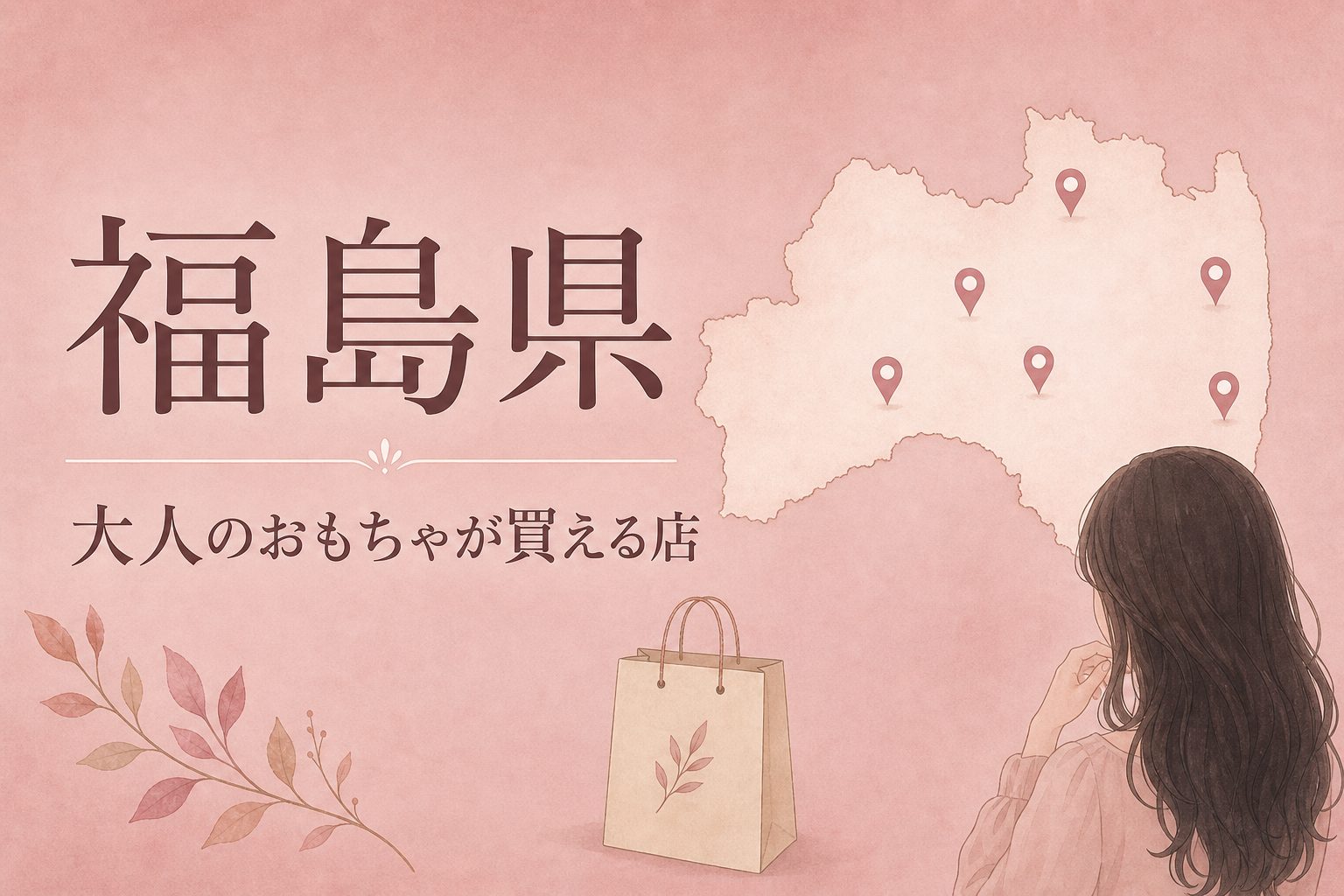 福島県で大人のおもちゃ（アダルトグッズ）が買える店の地図とアイキャッチ