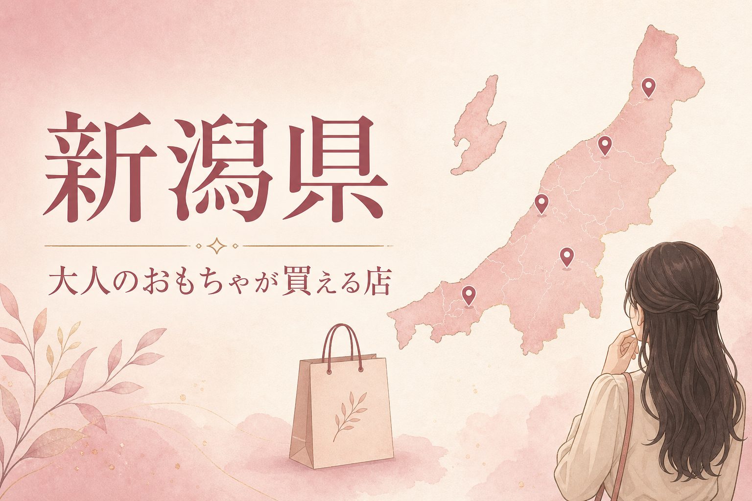 新潟県で大人のおもちゃ（アダルトグッズ）が買える店の地図とアイキャッチ