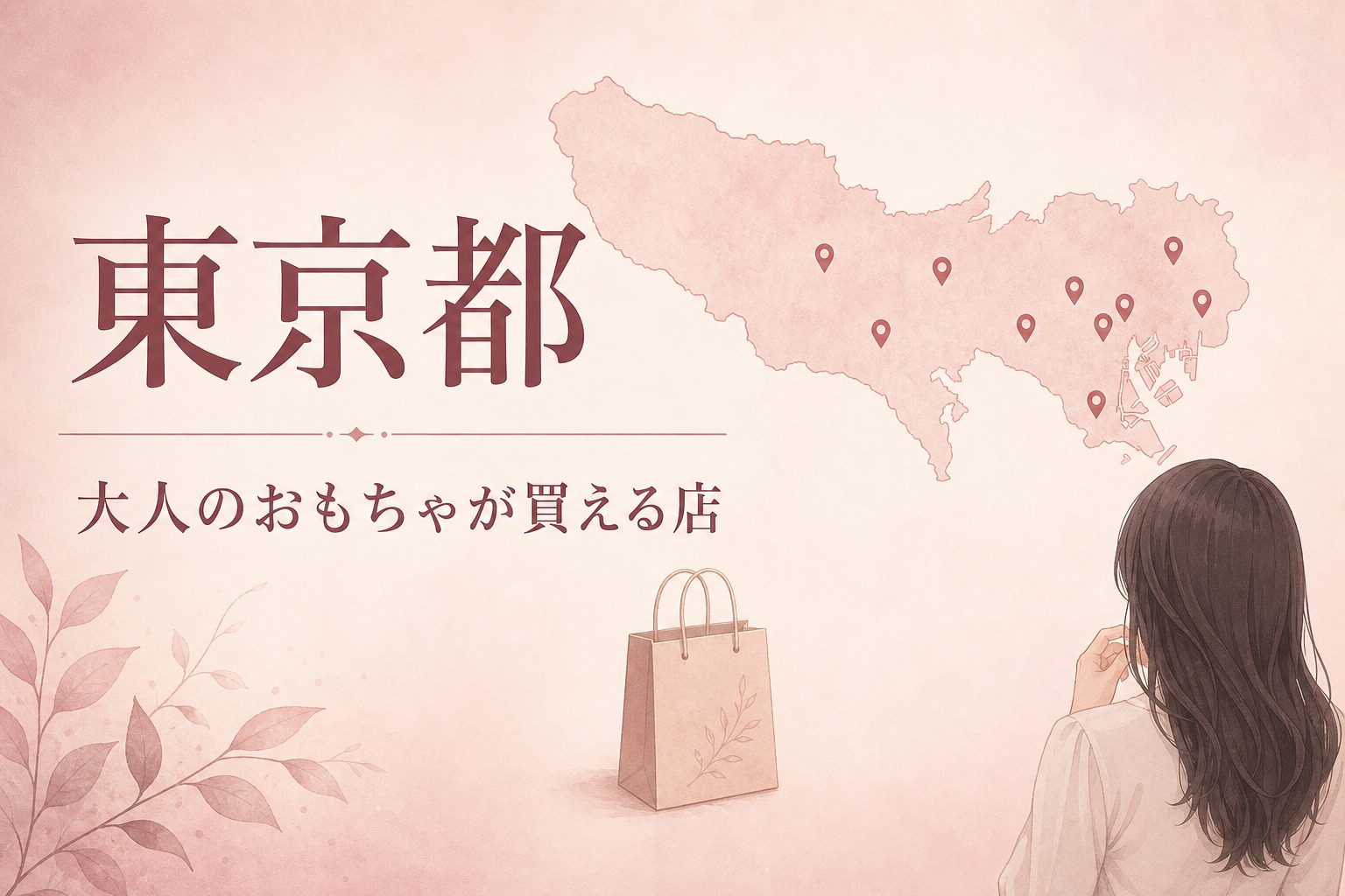 東京都で大人のおもちゃ(アダルトグッズ)が買える店の地図とアイキャッチ